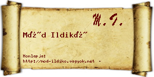 Mód Ildikó névjegykártya