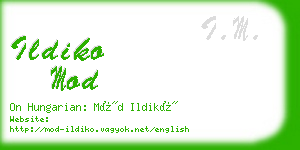 ildiko mod business card